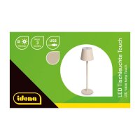 Idena 50152 Touch LED Tischlampe beige