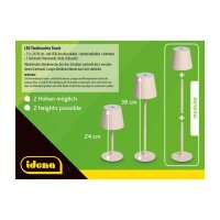 Idena 50152 Touch LED Tischlampe beige