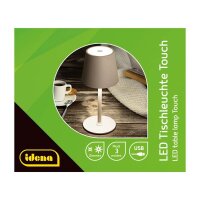 Idena 50152 Touch LED Tischlampe beige