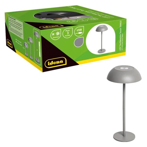 Idena Tango Touch LED Tischlampe grau