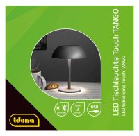Idena Tango Touch LED Tischlampe grau