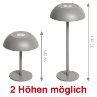 Idena Tango Touch LED Tischlampe grau