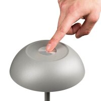 Idena Tango Touch LED Tischlampe grau
