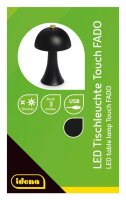 Idena Fado Touch LED Tischlampe schwarz