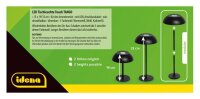 Idena Tango Touch LED Tischlampe schwarz