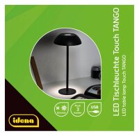 Idena Tango Touch LED Tischlampe schwarz