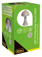 Idena Fado Touch LED Tischlampe grau
