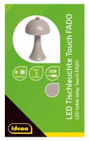 Idena Fado Touch LED Tischlampe grau