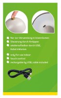 Idena Fado Touch LED Tischlampe grau