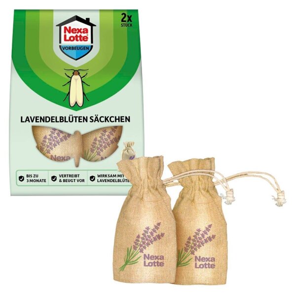 Nexa Lotte® Mottenschutz Lavendelblüten braun, 2 St.