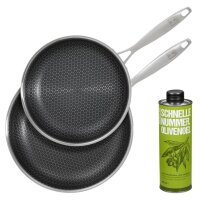 HENSSLERS Pfannen-Set anthrazit Ø 28,0/24,0 cm...