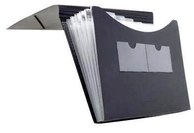 FolderSys Fächermappe 5 Fächer schwarz, 1 St.