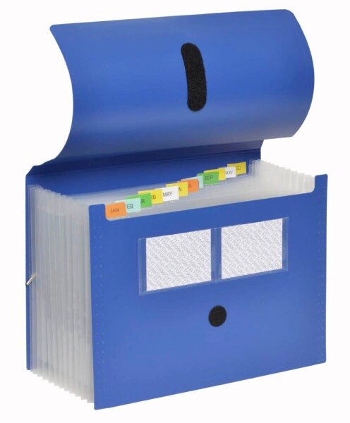 FolderSys Fächermappe 12 Fächer blau, 1 St.