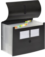FolderSys Fächermappe 12 Fächer schwarz, 1 St.