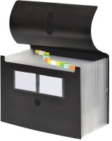 FolderSys Fächermappe 12 Fächer schwarz, 1 St.