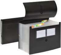 FolderSys Fächermappe 12 Fächer schwarz, 1 St.