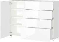 GERMANIA Sideboard Oakland, 3697-84 weiß 134,0 x 42,0 x 102,0 cm, 1 St.