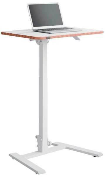 LEITZ Ergo Compact höhenverstellbarer Schreibtisch weiß rechteckig, A-Fuß-Gestell weiß 65,0 x 46,0 cm