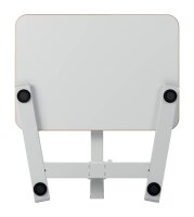LEITZ Ergo Compact höhenverstellbarer Schreibtisch weiß rechteckig, A-Fuß-Gestell weiß 65,0 x 46,0 cm