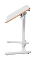 LEITZ Ergo Compact höhenverstellbarer Schreibtisch weiß rechteckig, A-Fuß-Gestell weiß 65,0 x 46,0 cm