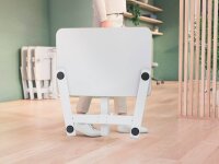 LEITZ Ergo Compact höhenverstellbarer Schreibtisch weiß rechteckig, A-Fuß-Gestell weiß 65,0 x 46,0 cm