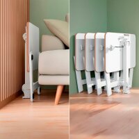 LEITZ Ergo Compact höhenverstellbarer Schreibtisch weiß rechteckig, A-Fuß-Gestell weiß 65,0 x 46,0 cm