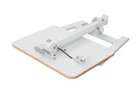 LEITZ Ergo Compact höhenverstellbarer Schreibtisch weiß rechteckig, A-Fuß-Gestell weiß 65,0 x 46,0 cm