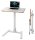 LEITZ Ergo Compact höhenverstellbarer Schreibtisch weiß rechteckig, A-Fuß-Gestell weiß 65,0 x 46,0 cm