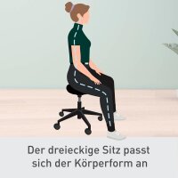 LEITZ Sitz- & Stehhocker Ergo Active mit Rollen 65780095 schwarz, 1 St.
