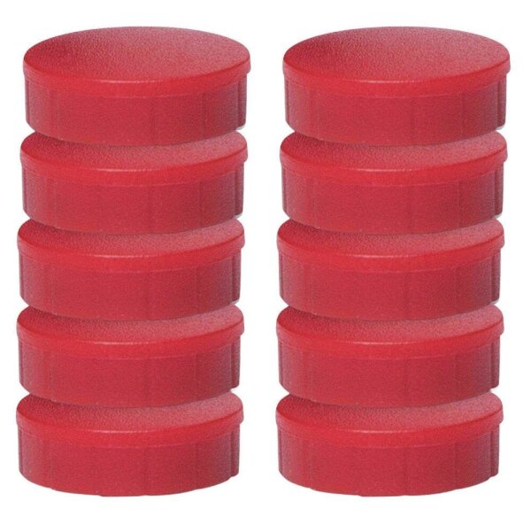 MAUL Magnete rot, Kunststoff Ø 2,0 cm, 10 St.