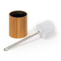 relaxdays WC-Garnitur braun, silber Holz, 1 St.