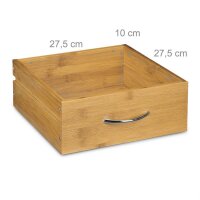 relaxdays Servierwagen ALFRED L braun 47,5 x 37,5 x 81,5 cm