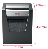 Rexel Momentum M510 Aktenvernichter mit Partikelschnitt P-5, 2 x 15 mm, bis 10 Blatt, schwarz