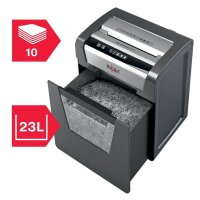 Rexel Momentum M510 Aktenvernichter mit Partikelschnitt P-5, 2 x 15 mm, bis 10 Blatt, schwarz