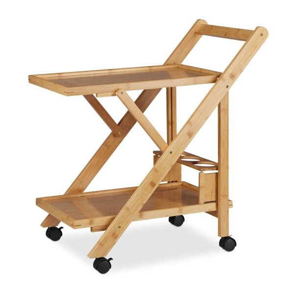 relaxdays Servierwagen braun 40,5 x 65,0 x 70,0 cm  ( 10022164_0 )