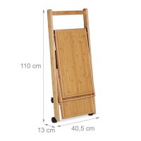 relaxdays Servierwagen braun 40,5 x 65,0 x 70,0 cm