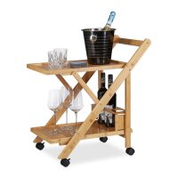 relaxdays Servierwagen braun 40,5 x 65,0 x 70,0 cm