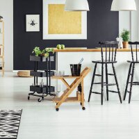 relaxdays Servierwagen braun 40,5 x 65,0 x 70,0 cm