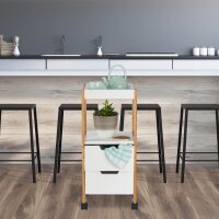 relaxdays Servierwagen braun 30,0 x 30,0 x 69,0 cm