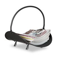 relaxdays Kaminholzkorb schwarz 38,0 x 48,0 x 40,0 cm, 1 St.
