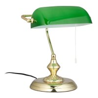 relaxdays Tischlampe grün, gold
