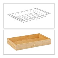 relaxdays Servierwagen braun 59,5 x 35,0 x 82,0 cm