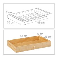 relaxdays Servierwagen braun 59,5 x 35,0 x 82,0 cm