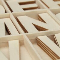 relaxdays Dekoartikel braun Buchstaben A-Z, 104 St.