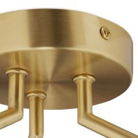 relaxdays GLOBI Deckenleuchte gold, weiß