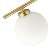 relaxdays GLOBI Deckenleuchte gold, weiß