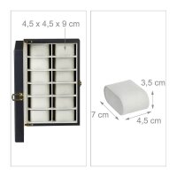 relaxdays Uhrenbox schwarz 31,0 x 20,0 x 8,0 cm  ( 10027256_0 )
