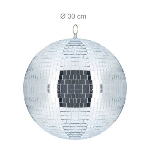 relaxdays Discokugel silber Ø 30,0 cm, 1 St.