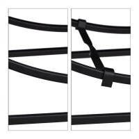 relaxdays Kaminholzkorb schwarz 61,0 x 26,0 x 65,0 cm, 1 St.
