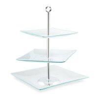 relaxdays Etagere transparent/silber Höhe: 40,0 cm, 1 St.